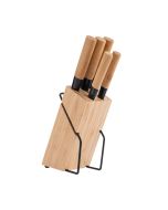 Μαχαίρια  Ανοξείδωτα με Βάση Σετ 5 τμχ. Bamboo Essential  Estia Home Art 01-12854