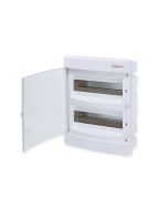 FLUSH MOUNTING 24 MODULES 2 ROWS WHITE DOOR ACA 282U24CW