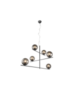 Κρεμαστό Φωτιστικό Antracite 115xH150cm Εξάφωτο 6xE14 Trio Lighting Pure 302000642