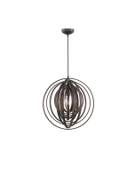 Κρεμαστό Φωτιστικό Καφέ 50xH150cm Μονόφωτο 1xE27 Trio Lighting Boolan 305900126