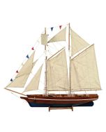 Ξύλινο Καράβι Ιστιοφόρο Cutty Sark 50x9,5xH45cm,Χρώμα Λευκό-Μπλε 31096