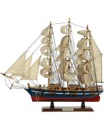 Ξύλινο Καράβι Ιστιοφόρο Cutty Sark 50x10xH45cm,Χρώμα Καφέ -Μπλε 31111