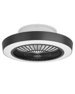 Ανεμιστήρας Οροφής Ø55,5x20cm Led 3x12,6w 4500lm tunable 2700-6500K AC 35w 220-240V,50Hz 3 Ταχύτητες Λευκό-Μαύρο Eglo Sazan 35096