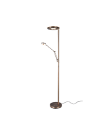 Φωτιστικό Δαπέδου Old Brass 30xH181cm Led 32w 2700+4000K 3700lm Touch Trio Lighting Barrie 424210304