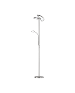 Φωτιστικό Δαπέδου Nickel Matt 33xH181cm Led 18w 3000-6500K 2000lm Trio Lighting Split 424910207