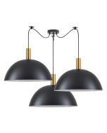 SE21-GM-4-BL3-MS50 ADEPT TUBE Gold Matt Pendant Black Metal Shade+ HOMELIGHTING 77-8594