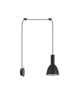 SE21-BL-4-NM1W-MS2 ADEPT TUBE Black Matt Wall Lamp Black Metal Shade+ HOMELIGHTING 77-8816