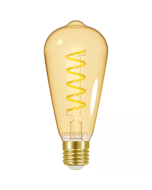 Λαμπτήρας Led Filament Amber Spiral ST64 E27 4,8w 2000K 350lm Ø64xH145mm Enjoy EL825202