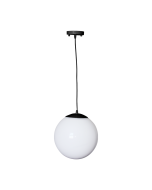 Φωτιστικό Κρεμαστό IP45 D25cm HANG LIGHT PMM OPAL ΜΑΥΡΟ ΚΑΛΩΔΙΟ ΡΟΖΕΤΑ ACA AC.18250KOPB