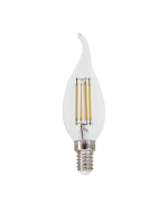 LED FILAMENT E14 C35 WITH TIP 4W 4000K 230V AC 490LM RA80 ACA FLAM4NWTIP