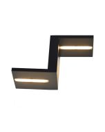 ACA L36294BK  Απλίκα Τοίχου Tetris 2*4watt Led 3000K Μέταλλο Μαύρο  Ματ 