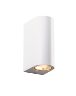 GU10 WALL LUMINAIRE 230V AC MATT WHITE IP65 MAX.2X35W ACA LG2202GU10W