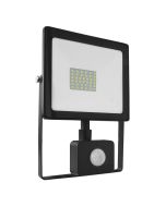 BLACK SENSOR LED SMD FLOOD LUMINAIRE IP66 30W 3000K 2400Lm 230V RA80 ACA Q3030S