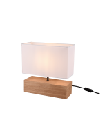 Πορτατίφ 30x30cm 1xE27 Λευκό Καπέλο Καφέ Βάση Trio Lighting Woody R50181030