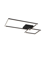 Πλαφονιέρα Οροφής 63xH7cm Led SMD 25w 4000K 3000lm Black Mat Switch Dimmer Trio Lighting Padela R62642432