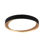 Πλαφονιέρα Οροφής Μαύρo-Χρυσαφί 48xH7cm LED 24w 2700-6000K 2500lm Remote Control Trio Lighting Zeta R62712402