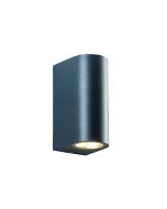 GU10 WALL LUMINAIRE PLASTIC 230V AC DARK GREY IP65 MAX.2X3W LED ACA SL8211GU10G