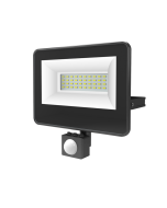 BLACK SENSOR LED SMD FLOOD LUMINAIRE IP66 30W 6000K 3300Lm 230V AC RA80 ACA V3060S