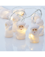 "SILICONE SANTA", 10 LED ΛΑΜΠΑΚΙΑ ΣΕΙΡΑ ΜΠΑΤΑΡΙΕΣ (2xAA), WW, IP20, 135+30cm, ΔΙΑΦ. ΚΑΛ. ΤΡΟΦ. ACA X04101105