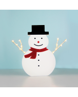 "WOODEN SNOWMAN" 12 ΜΙΝΙ LED WW Λ/ΚΙΑ ΜΠ/ΡΙΕΣ (2ΑΑ) IP20 17X2.3X16CM ACA X05121107