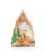 "PLYWOOD CHRISTMAS TREE" 8 LED WW Λ/ΚΙΑ ΜΠ/ΡΙΕΣ (2AA) IP20 14.3X5.5X21.5CM ACA X0581104