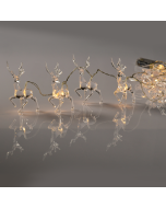 "ACRYLIC PLASTIC REINDEER", 10 LED ΛΑΜΠ. ΣΕΙΡΑ ΜΠΑΤ. (3xAA), WW,IP20, 135+30cm, ΔΙΑΦ. ΚΑΛ. ΤΡΟΦ. ACA X061011223