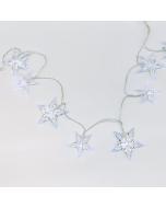 "PLASTIC BIG&MEDIUM STARS", 10 LED ΛΑΜΠ. ΣΕΙΡΑ ΜΠΑΤ. (3xAA), CW,IP20, 135+30cm, ΔΙΑΦ. ΚΑΛ. ΤΡΟΦ. ACA X061021242