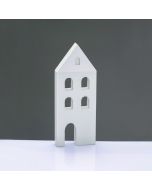 WOODEN DECORATIVE WHITE HOUSE  ΜΟΤΙΦ 7*2*18cm ACA X061870