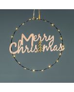 HANGING MERRY CHRISTMAS TREE 20 MINI LED ΘΕΡΜΟ ΛΑΜΠ ΜΠΑΤ 2*CR2032 (ΣΥΜΠΕΡ) IP20 ΔΙΑΜ:26cm 30cm ΚΑΛ ACA X062019260