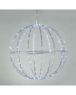 "D40CM SILVER BALL" 240 ΜΙΝΙ LED ΛΑΜ, CW, ΑΣΗΜΙ ΚΑΛΩΔ. ΧΑΛΚΟΥ,ΑΝΤΑΠΤ.(4.5VDC),IP44, 3M ΔΙΑΦ ΚΑΛ ACA X0624024226