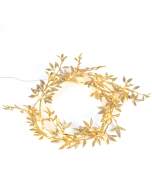 "GOLD GARLAND", 20 ΜΙΝΙ LED ΛΑΜΠ. WW ΜΠΑΤ. (2XAA) ΑΣΗΜΙ ΚΑΛ. ΧΑΛΚΟΥ IP20 150+30CM ΔΙΑΦ ΚΑΛ ΤΡΟΦ. ACA X07201145