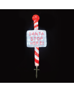 ACRYLIC SIGN SANTA STOP HERE  120 LED ΛΕΥΚΑ IP44 35*13*100cm 30cm ΚΑΛ. ACA X0812022232