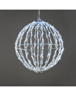 "3D BALL" ΣΧΕΔΙΟ 120 LED ΛΑΜΠ. ΣΕΙΡΑ, ΨΥΧΡΟ ΛΕΥΚΟ, ΑΝΤΑΠΤ. (4.5VDC), IP44, 25x25x26cm, ΛΕΥΚΟ ΚΑΛ., ACA X081202413