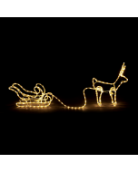 "REINDEER PULL SLEIGH" 192LED ΣΧΕΔΙΟ 8m ΜΟΝΟΚΑΝΑΛ ΦΩΤΟΣΩΛ ΘΕΡΜ ΛΕΥΚΟ IP44 145x23.5x49cm 1.5m ΚΑΛΩ ACA X081921214