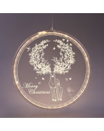 "3D ACRYLIC REINDEER", 36 WW LED ΣΤΑΘ. IP20  21X21.6CM, USB ΚΑΛ. ΤΡΟΦΟΔ. ACA X08241254