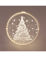 "3D ACRYLIC CHRISTMAS TREE", 24 WW LED ΣΤΑΘ. IP20  21X21.6CM, USB ΚΑΛ. ΤΡΟΦΟΔ.  ACA X08241259