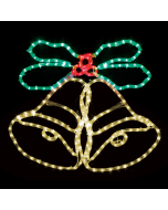 "DOUBLE BELLS" 288LED ΣΧΕΔΙΟ 8m ΦΩΤΟΣΩΛ RED-GREEN-YELLOW IP65 75x58cm 1.5m ΚΑΛΩΔ ACA X0828811112N