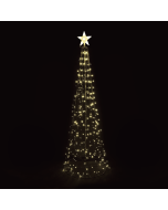 Δέντρο με Αστέρι IP44 Christmas Tree with Star 384 Led Λαμπάκια Σειρά Πράσινο & Θερμό Σταθερά 22x20x5cm 75x75x230cm 10m Καλώδιο ACA X083841119