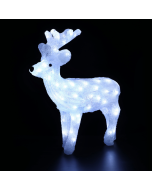 ACRYLIC STANDING REINDEER 80 LED ΛΕΥΚΑ IP44 45*13,5*49cm  30cm ΚΑΛ. ACA X0880224