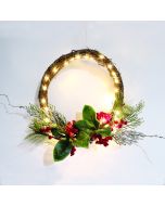 WREATH BERRIES ΔΙΑΚΟΣΜ ΚΡΕΜΑΣΤΟ 30 LED ΛΑΜΠ ΘΕΡΜΑ ΜΠΑΤ 3ΧΑΑ (ΔΕΝ ΣΥΜΠ) IP20 ΔΙΑΜ:30cm 30cm ΚΑΛ ACA X09301112