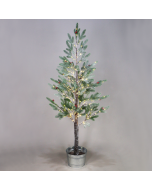 SNOW FLOWER TREE WITH RED CHERRY&POT 288WW LED ΛΑΜΠΑΚ ΑΝΤΑΠ(4,5V)IP44 ΥΨ.160CM Ø20CM 3MΚΑΛΩΔ ΤΡΟΦ ACA X10288144