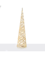 "WHITE & GOLD CONE TREE" 40 MINI WW LED ΛΑΜΠ. ΜΠΑΤ. 3ΧΑΑ,IP20 Φ20.5X80CM ACA X11401117