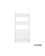 Θερμαινόμενη Πετσετοκρεμάστρα H120x40cm White Υδραυλική/Ηλεκτρική Λειτουργία Mild Steel Thermo Alto ALT12040-300