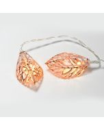 "METAL LEAVES" 10LED ΛΑΜΠΑΚ ΣΕΙΡΑ ΜΠΑΤΑΡ.(3xAA)&ΧΡΟΝΟΔΙΑΚ (6ΟΝ/18OFF) ΘΕΡΜΟ ΛΕΥΚΟ ΧΑΛΚΙΝΟ ΜΕΤΑΛΛΟ ACA FMCLEAF10WW2AT