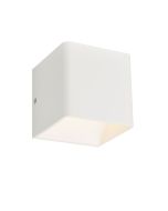 ACA L35037 Φωτιστικό Απλίκα Up-down Cube 1*3 Led 3000Κ Μέταλλο Λευκό Ματ 