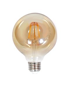 InLight E27 LED Filament G95 8watt Dimmable με μελί κάλυμμα 7.27.08.25.1