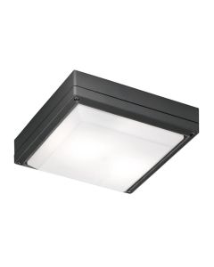 Πλαφονιέρα  IP54 27x27x8 cm 2xE27 Αλουμίνιο Ανθρακί  Viokef Leros SQ 4049304