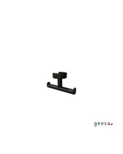 Κρεμαστό Άγκιστρο Διπλό 7,4x3,9cm για Εταζέρες Black Matt Geesa Leev 8215-400