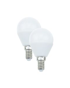 LED BALL E14 230V 7W 3000K 220° 520Lm Ra80 DUO PACK ACA G45714WWP