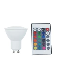 LED SMD GU10 230V 5W IR RGB+3000K 75° 400Lm Ra80 ACA GU105RGBWN